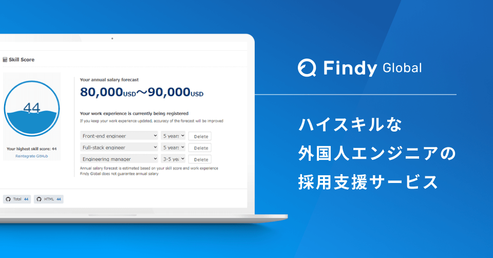 ハイスキルな外国人ITエンジニアを採用できるサービス『Findy Global』の提供を開始
